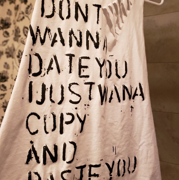 Tops - Handmade Dont Wanna Distressed Tank